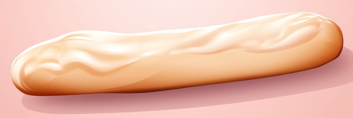 Poster - Elegant baguette on soft pink background  a minimalist composition with warm tones