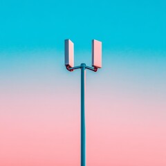 Poster - Vibrant Connectivity in Minimalist Sunset Advanced Telecommunication Tower with Aerial Fiber Optics - Digital Innovation in Network Infrastructure and Broadband Expansion