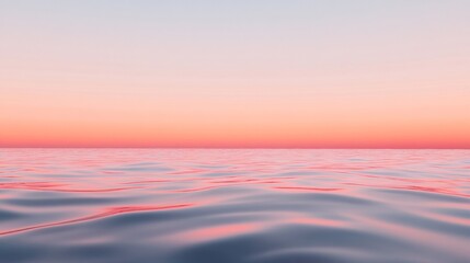 Poster - Panoramic Lakeside Sunrise Tranquil Orange and Pink Reflections on Water for Modern Wellness Branding and Serene Commercial Spaces