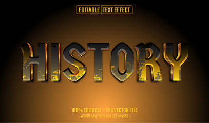 Canvas Print - history editable text effect