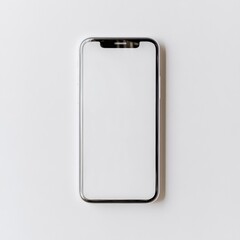 Leinwandbilder - Minimalist Smartphone Frame Design for Modern UI/UX Mockups on White Background - Versatile Tech Content and Branding for Digital Marketing