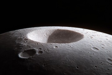 Aufkleber - Luminous Moon Craters Detailed Capture for Scientific Research and Astronomy Education - Enhancing Cosmic Exploration and Visual Learning Tools