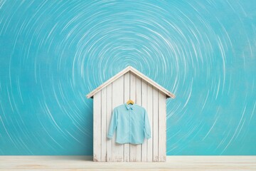 Aufkleber - Surreal Cosmic Minimalism Wooden Barn Structure with Celestial Star Trail for Sustainable Design and Innovative Marketing Visuals in Modern Lifestyle Branding