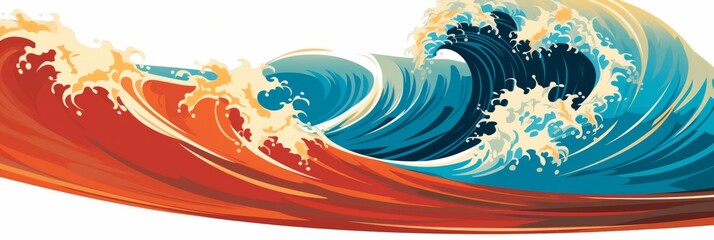 Poster - Dynamic wave effect background design for modern visual aesthetics and engaging user experience
