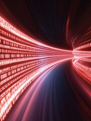 Poster - Futuristic Cybersecurity Aesthetics Encrypted Data Tunnel with Binary Streams and Circuit Pathways - Resilient Backup Solutions for IT Infrastructures