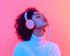Poster - Neon-Lit Gaming and Virtual Reality Oasis Latina Teen Streaming in Modern RGB Room - Empowering Digital Marketing and Gamer Lifestyle with Cutting-Edge Tech Innovation