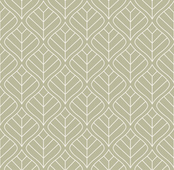 Wall Mural - damask leaves seamless pattern. vector retro style background print. decorative flower texture.