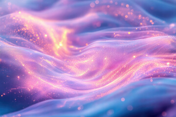 Poster - Glimmering fabric waves with sparkling glitter, ethereal and dreamy.