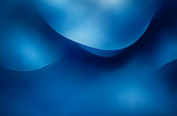 Poster - Abstract blue background ideal for portrait photography. Soft texture evokes sense of calmness, depth. Stylish, modern backdrop suitable for various design styles. Suitable for fashion shoots