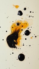 Poster - Abstract composition of liquid colors creating dynamic patterns on a light background