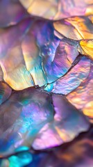 Poster - Beautiful iridescent abalone shell fragments showcasing vibrant colors and intricate patterns
