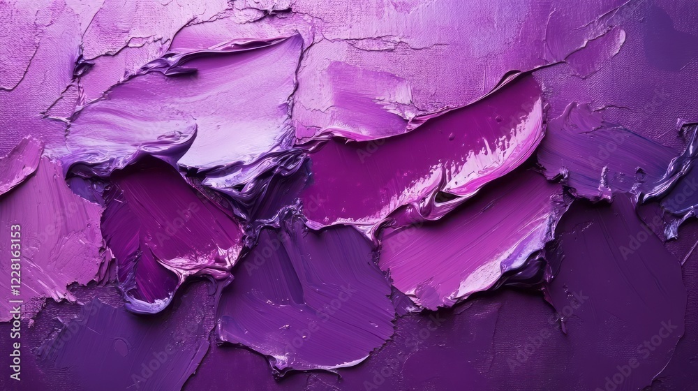 Vibrant shades of purple create a textured visual display in a modern ...