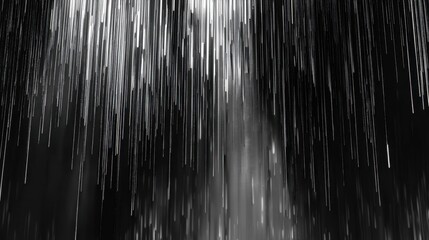 Poster - Water streams downward in varied patterns, creating a dynamic display of light and shadow against a dark background. The dynamic motion captures the essence of fluidity