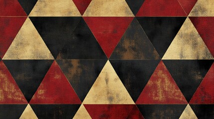 Aufkleber - Abstract Geometric Triangular Pattern Design