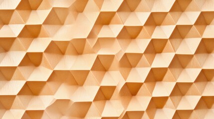 Poster - Geometric Patterned Light Brown Wooden Surface