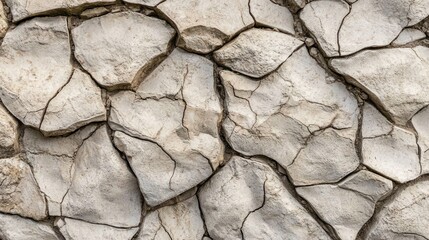 Poster - Cracked stone wall texture background image