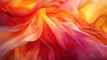 Poster - Abstract Draped Fabric in Warm Hues