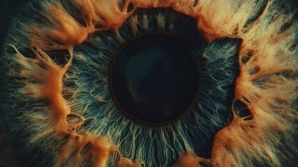 Poster - A Detailed Close Up Of A Human Eye Iris