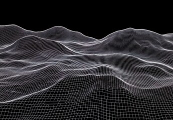 Fototapete - topographic line contour map background geographic grid