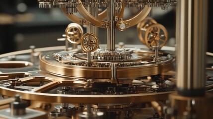 Poster - Intricate Gold And Silver Gear Mechanism