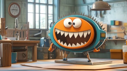 Poster - Happy Monster in a Workshop Setting