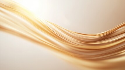 Wall Mural - Soft golden waves create sense of elegance and fluidity, enhanci