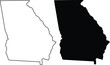 © AnukulChandra - Georgia U.S. state map outine and silhouette icon design