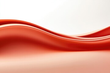 Wall Mural - Flowing curves create soothing interplay of vibrant red tones an