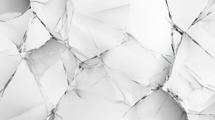 Poster - Shattered Glass Abstract White Background