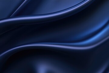 Wall Mural - Smooth, flowing fabric showcases deep blue hues with subtle ligh