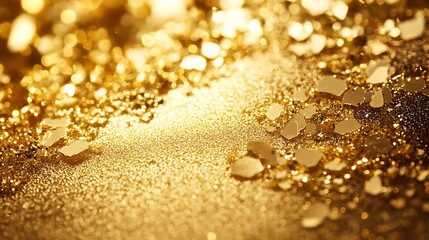 Aufkleber - Radiant Gold Sparkle Texture with Brilliant Illumination and Twinkling Details : Generative AI