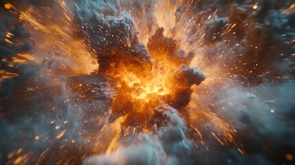 abstract cosmic nebula explosion