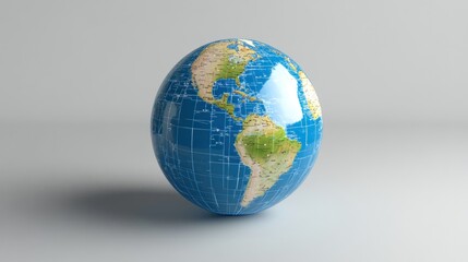 Poster - Egg Shaped Globe Showing Americas And Atlantic Ocean