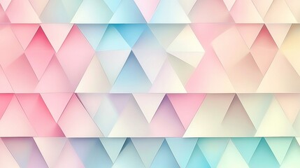 Poster - Pastel Triangles Abstract Geometric Pattern Background