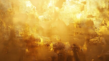 Poster - Abstract golden canvas with textured luminous paint perfect for elegant wall decor : Generative AI