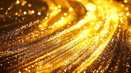 Fototapete - Glittering Gold Dust in Motion Sparkling and Shimmering Abstract Background : Generative AI