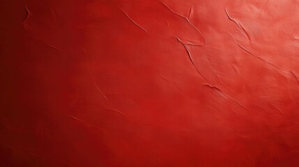 Wall Mural - Vibrant red surface exhibits smooth texture with subtle creases