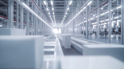 Aufkleber - Modern Automated Factory Assembly Line Production