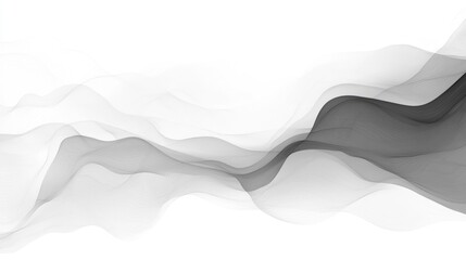 Aufkleber - Abstract grayscale flowing wave design pattern