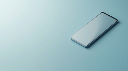 Poster - Modern Smartphone on a Light Blue Background