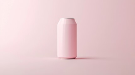 Aufkleber - A Pink Aluminum Can Stands Against A Pink Background