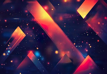 Poster - triangle vector abstract geometric technology background