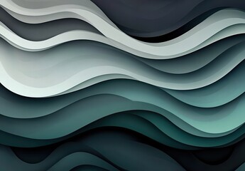 Poster - unobtrusive colorful modern curvy waves background illustration