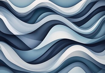Poster - unobtrusive colorful modern curvy waves background illustration