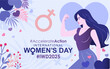 © Ocha Designs - Accelerate Action campaign pose. International Women's Day 2025. Campaign theme International Women's Day 2025 banner