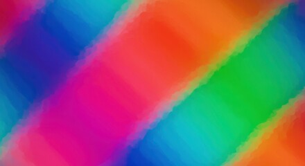 Naklejka na meble Rainbow Hues Abstract: Vibrant diagonal streaks of rainbow colors blend seamlessly, creating a dynamic and energetic abstract background.  The image evokes feelings of joy, energy, and creativity.