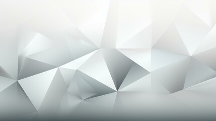 Canvas Print - A stunning white geometric polygonal background, perfect for modern designs and minimalistic aesthetics.