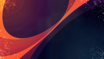 Poster - Abstract design with gradient colors. Purple orange black dark blue colors create flowing smooth lines. Grainy texture adds depth, interest to abstract poster design. Modern vibrant colors. Suitable