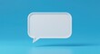 © IbragimovN - Minimalist blue background with blank speech bubble for communication and design concepts