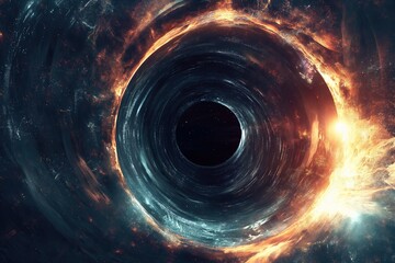Wall Mural - swirling clouds of interstellar dust and gas are collapsing inward, creating a mesmerizing spectacle